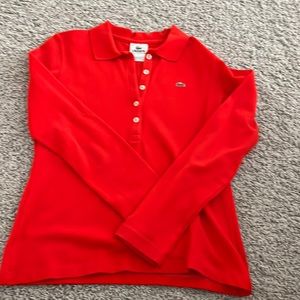 Lacoste long sleeve slim fit polo